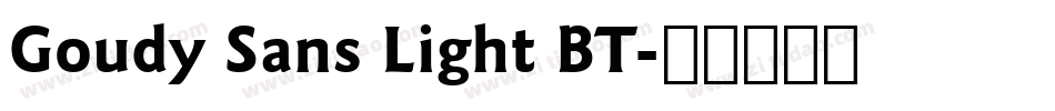 Goudy Sans Light BT字体转换